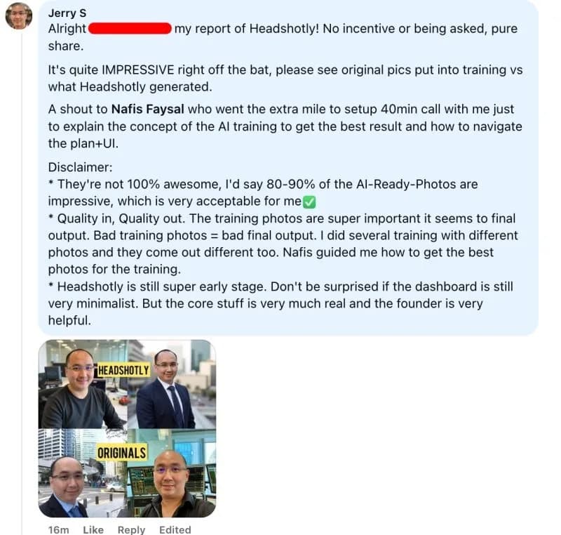 Customer testimonial 1-1